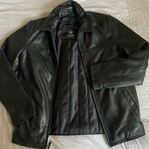 Whet Blu Leather Men's Black Jacket